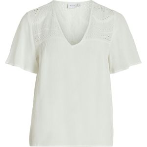 Vila T-shirt Vimesa Lace S/s Top - Noos 14092019 Egret Dames Maat - 44