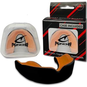 PunchR™ Pro Gel-Fit Gebitsbeschermer MG-008 Adult Pompoen Oranje Zwart