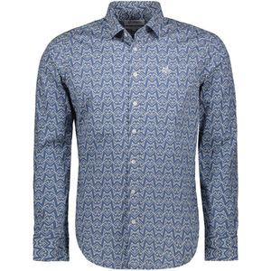 Haze & Finn Overhemd Italian Shirt Iconic Mc19 0100 25 Blue Horizon Mannen Maat - M