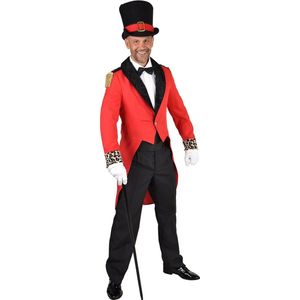 Magic By Freddy's - Circus Kostuum - Baas Van Het Reizende Lunapark Man - Rood - Small - Carnavalskleding - Verkleedkleding
