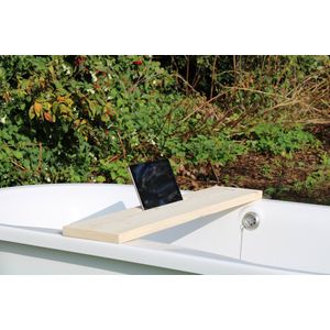 Badplank de luxe - tablet houder - neutraal - 70cm - Houten Badplank - universeel - cadeau - relax - praktisch