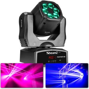 Moving head - BeamZ Panther 80 movinghead met roterende lenzen en 6x 12W CREE LED's (RGBW)