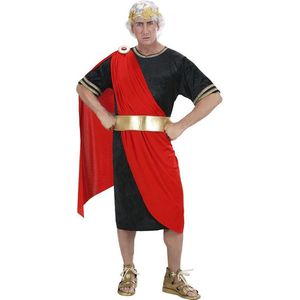 Widmann - Toga Kostuum - Stijlvol Nero Kostuum Man - Rood, Zwart - Large - Carnavalskleding - Verkleedkleding