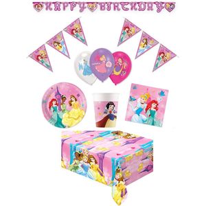 Disney Princess - Kinderfeest - Feestpakket - Voordeelpakket - Uitgebreid - 8 kinderen.