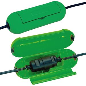 Veilige en Beschermende Box voor Verlengsnoeren en Stekkers - Binnengebruik - Groen