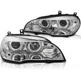 Koplampen Xenon BMW X5 E70 07-10 AE DRL LED CHROOM HID