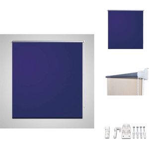 vidaXL Vitrage - Vitrages - Rolgordijn - Rolgordijnen - Rolgordijn verduisterend 80 x 230 cm marineblauw