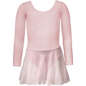 Dancer Dancewear® Balletpakje meisje lange mouw | “Elsa” | Balletpak winter | Met lang rokje | Maat 4 jaar | Maat 92/98