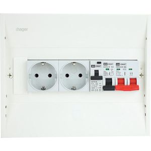 EMAT PV-verdeler B16 groep met B16 alamat, 2x WCD en hoofdschakelaar (PV0011)