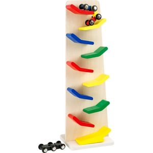Houten knikkerbaan - Race auto toren ""Zip-Zap"" - Speelgoed vanaf 18 maanden