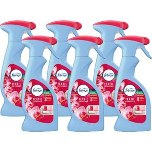 Lenor Febreze Textielverfrisser Spray - Thai Orchid - VOORDEELVERPAKKING | 6x 375ml | Verwijdert nare geuren