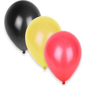 Amscan Ballonnen België Rood/zwart/geel 12 Stuks 28 Cm