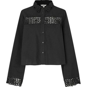 Zwarte blouse met kanten details Marigold - mbyM