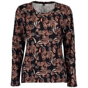 Blue Seven dames shirt LM zwart print - maat 48