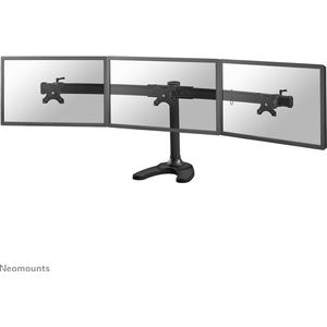 Newstar FPMA-D700DD3 - draai- en kantelbare bureausteun  met voet of doorvoer - geschikt voor 2 monitoren t/m 30 inch - zwart