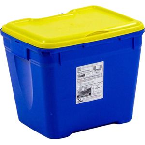 Ziekenhuisvat 30 liter 40x33x30 cm | Blauw en geel