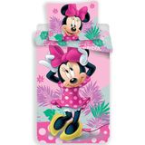 Disney Minnie Mouse Tropical - Dekbedovertrek - Eenpersoons - 140 x 200 - Polyester