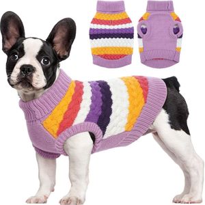 Warme hondentrui, hondentrui voor kleine honden, hondentrui, middelgrote honden, hondentrui, fleece, hondenkleding voor kleine honden, winter hondentrui, paars, S