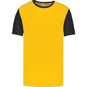 Tweekleurig herenshirt jersey met korte mouwen 'Proact' Yellow/Black - XS
