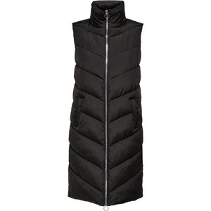 Jacqueline de Yong Jas Jdyfinno Long Padded Waistcoat New 15305655 Black Dames Maat - XS