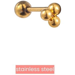 Bijoutheek Oorknoppen 3 dots Goud