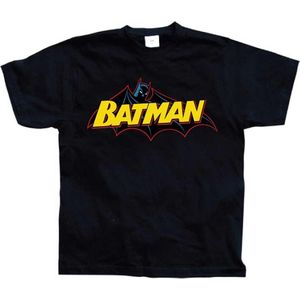 DC Comics Batman Heren Tshirt -3XL- Retro Logo Zwart