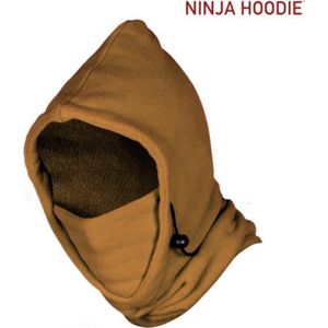 Ninja Hoodie Multifunctionele Capuchon - Bruin