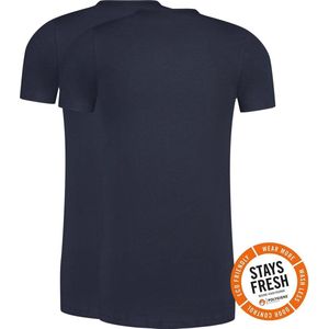 RJ Bodywear Everyday Venlo T-shirt (2-pack) - heren T-shirt met V-hals - donkerblauw - Maat: XXL