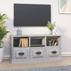 vidaXL TV-meubel - Trendy - TV-kast - 100x35x50 cm - Grijs Sonoma Eiken - Kast