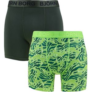 Björn Borg performance 2P microfiber boxers basic tiedye groen - M