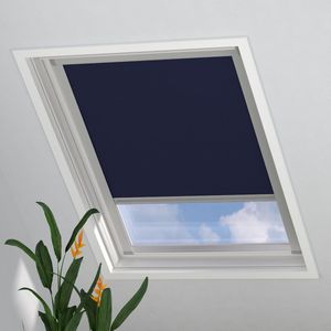 Radeco® Dakraam Rolgordijn Verduisterend - Trend - Donker Blauw - voor VELUX: PK08