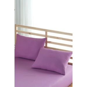 Kussenslopen – 100% Katoen – De Linde Home – Set van 2 – Zachte Kussenslopen – Lila – 60x70 cm – Ranforce Katoen – Zacht & Ademend – Perfecte Pasvorm – Hypoallergeen – Duurzaam – Stijlvol & Comfortabel