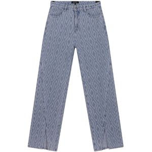 Refined Department Jeans Woven Straight Pants Selma R2503179680 204 Blue Denim Dames Maat - XL