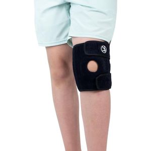 Kniebrace voor kinderen bij kniepijn - Osgood Schlatter jeugd kniebrace met kniesteun voor jongens meisjes (zwart)
