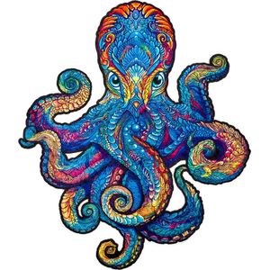 UNIDRAGON Houten Puzzel Voor Volwassenen Dier - Magnetische Octopus - 300 stukjes - King Size 40x34 cm