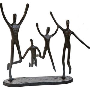 Sculptuur - Beeld- Staal - Jumping Family - Casablanca