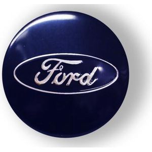 Set van 4 Originele Ford naafdoppen 54mm 55mm Blauw naafdopjes naafkapjes logo embleem originele velgen OEM product