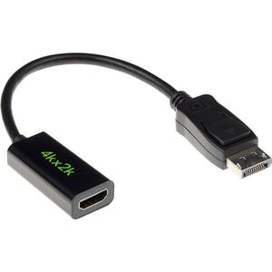 ACT 15 cm Verloop kabel DisplayPort male naar HDMI-A female AK3994