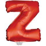 Rode opblaas letter ballon Z op stokje 41 cm