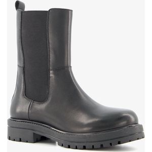 Groot leren meisjes chelsea boots - Zwart - Maat 30