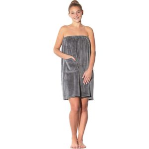 Dames microvezel sauna kilt - Grijs - Maat S/M