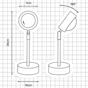 Equivera Sunset lamp - TikTok lamp - Sunsetprojector - Sunsetlamp - Sunset projector - Sunset Projection Lamp - Sunset Lamp Golden Hour - Must have voor in huis!