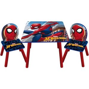 Kindertafel met 2 stoeltjes Spiderman - 63x63x45 cm - Multicolor/spaanplaat