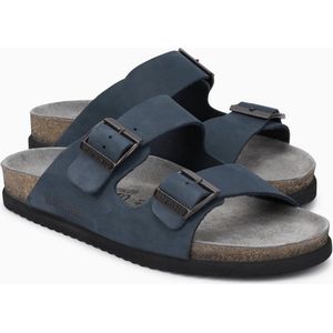Mephisto NERIO SANDALBUCK - Volwassenen Heren slippers - Kleur: Blauw - Maat: 45