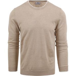 Suitable Trui O-Hals Johan Beige - Maat XL - Heren