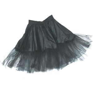 Voordelige zwarte kinder petticoat met tule