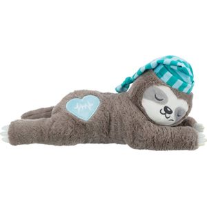 Trixie - Hondenspeelgoed - Pluche Luiaard - Grijs - Met Heartbeat - Voor Puppy - 34 cm