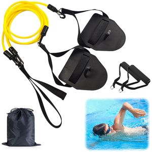 Boraboi® Trekkoord Zwemtrainer Set voor Kinderen en Triatleten met Ergonomische Handpeddels