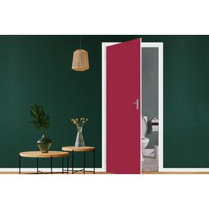 Deursticker Rood - Effen kleur - 90x215 cm - Deurposter