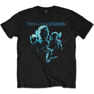The Rolling Stones - Band Glow Heren T-shirt - S - Zwart